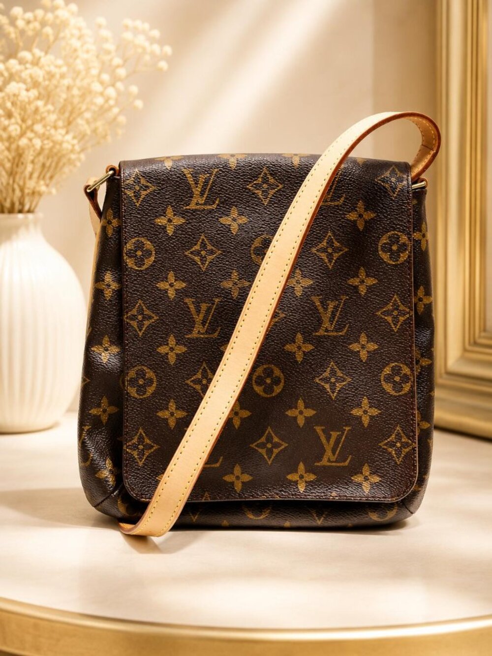 Authentic Louis Vuitton Musette Salsa PM Monogram Canvas Crossbody